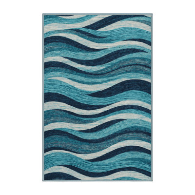 Tapis lavable hawaïen Ocean Waves