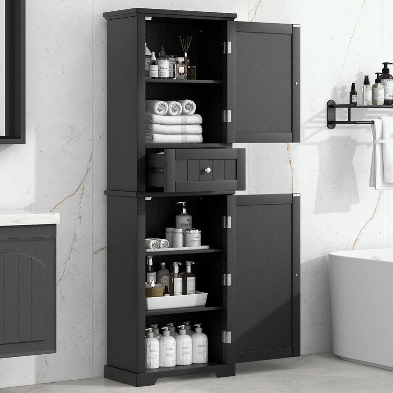 Bajo Linen Cabinet, Black