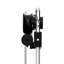 Porte de douche coulissante simple noire matte à fermeture en douceur l 60 po x H 76 po avec verre trempé transparent de 5/16 po (8 mm), poignée en acier inoxydable, tampon pour un mouvement fluide, fonction hydrofuge, salle de bain réglable