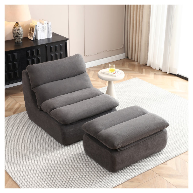 Cotton Bean Bag Chair, Grey