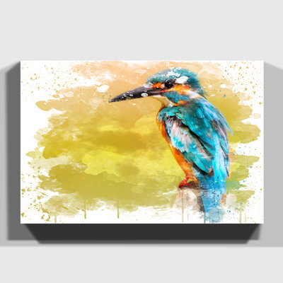 Striking Kingfisher Bird - Wall Art
