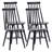 Swick Solid Wood Slat Back Upholstered Fabric Dining Side Chair