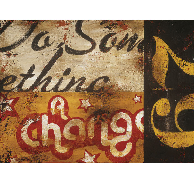 «For a change» par Rodney White, affiche vintage sur toile tendue, H 24 po x l 30 po x P 1,5 po