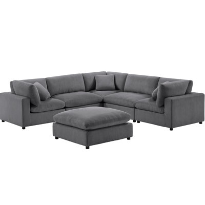 Modular 6-Piece Sectional - Charcoal