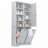 Bathroom Storage Cabinet with Doors and Drawers, Tilt-Out Laundry Hamper, Multiple Storage Space-1437387785