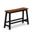 Ensemble de table de salle à manger 4 pièces comprenant une table de salle à manger rectangulaire et 2 tabourets avec banc, noir et cerise-1504807840-1504807775-1504807774