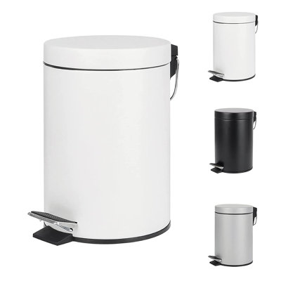 Malenny Metal Step On Kitchen Trash Can - 3L