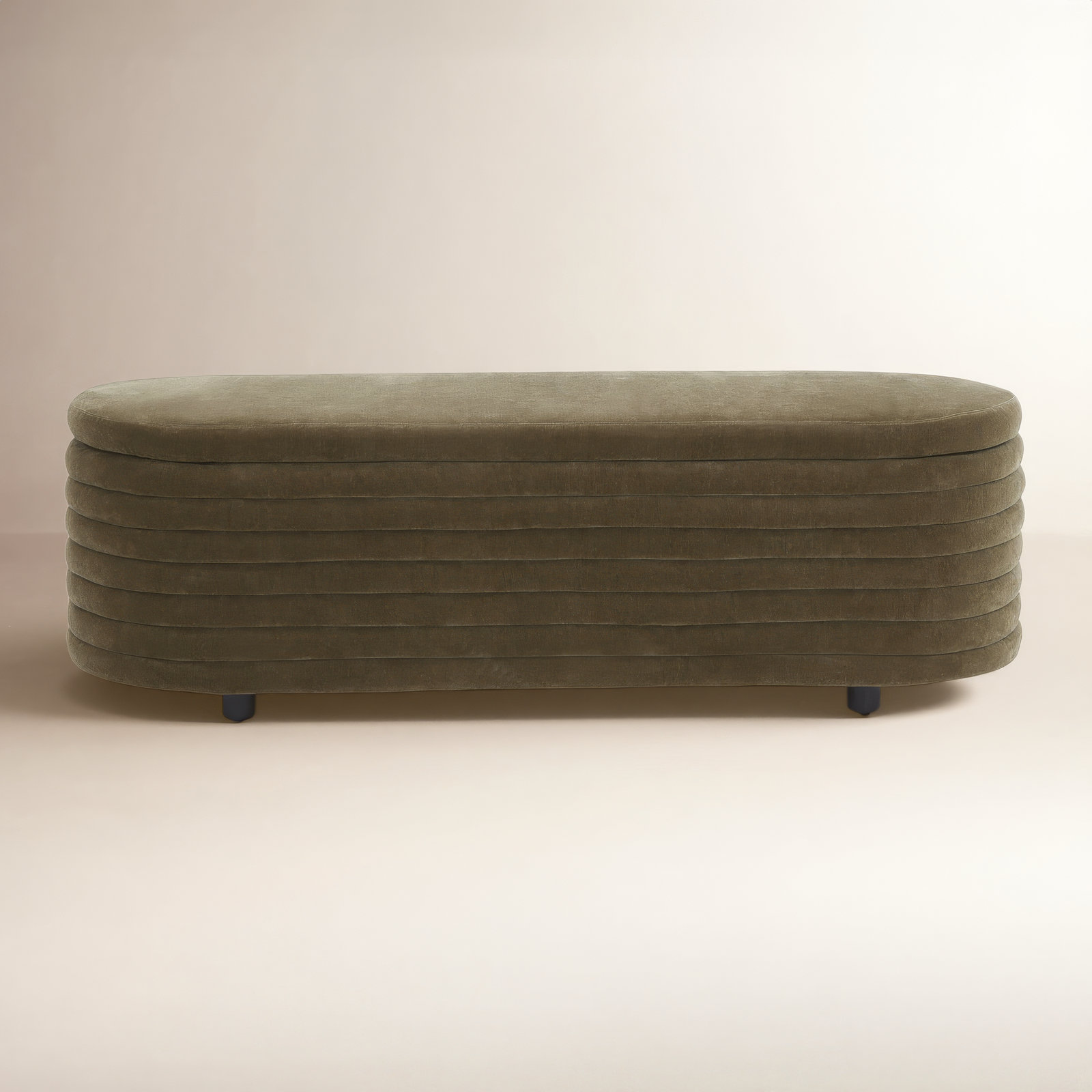 Delray 60" Linen Bedroom Bench, Dark Olive Green Velvet