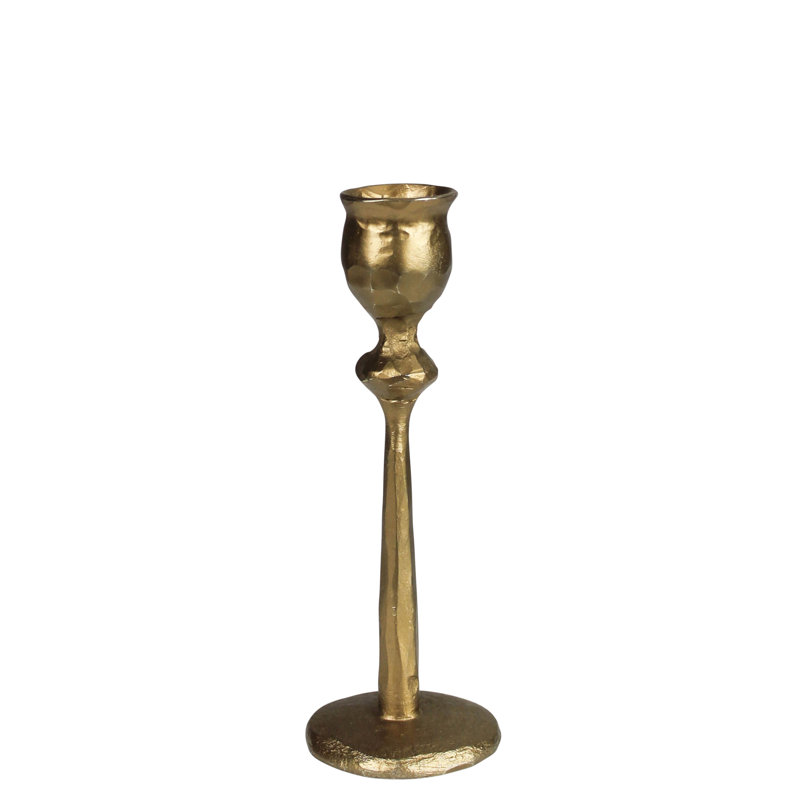 Bougeoir de table en laiton, H 6 po x l 2,25 po x P 2,25 po