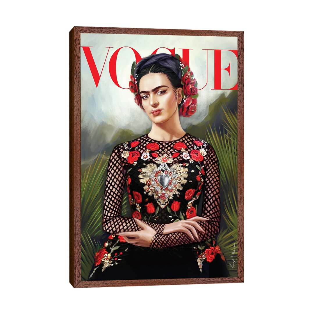 Leinwandbild Frida Kahlo Vogue Cover von George V. Antoniou