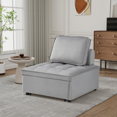 Canapé-lit rembourré avec futon 3 en 1 avec dossier réglable