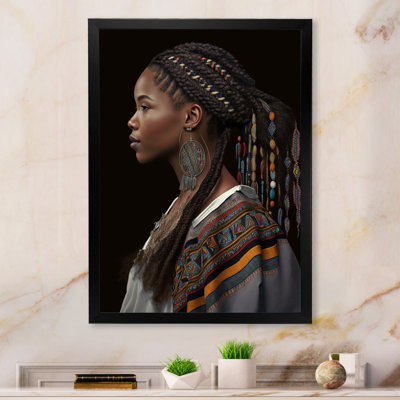 Femme afro-américaine, vêtements traditionnels V sur toile