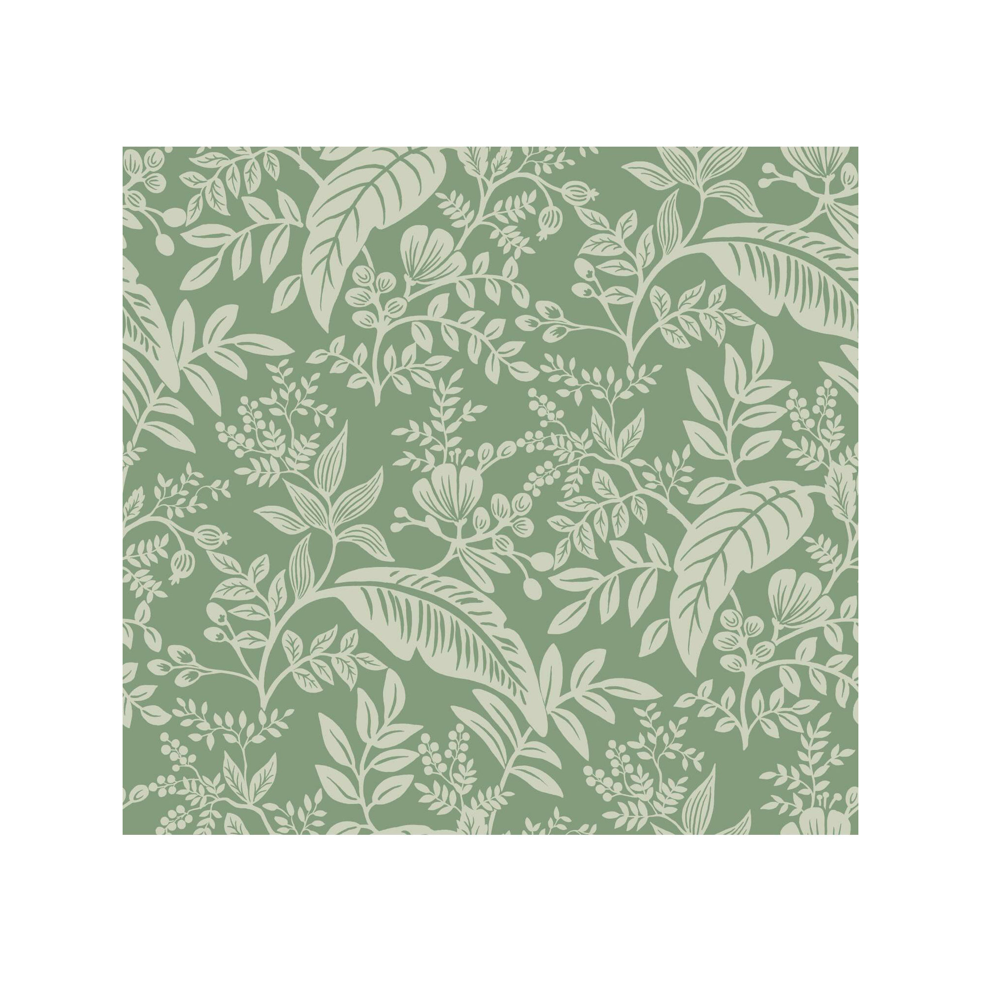 Rifle Paper Co. Canopy 27' x 27" Wallpaper Roll, Sage