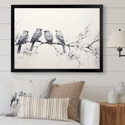 Birds On The Brink I - Art mural d'oiseaux pour le salon