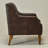 30.5'' W Top-grain Genuine Leather Upholstered Armchair-1765020403