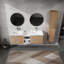 Stylish Wall-Mounted Bathroom Vanity With Abundant Storage And Elegant Sink