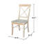 Chaise d'appoint en bois massif avec dossier croisé Dugazon Duante-14768976