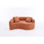 Canapé modulaire courbé en S: double profondeur-1334427505