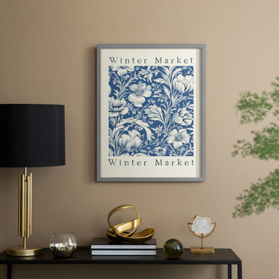 Vintage Floral Print XXX Framed Print - Solid Wood
