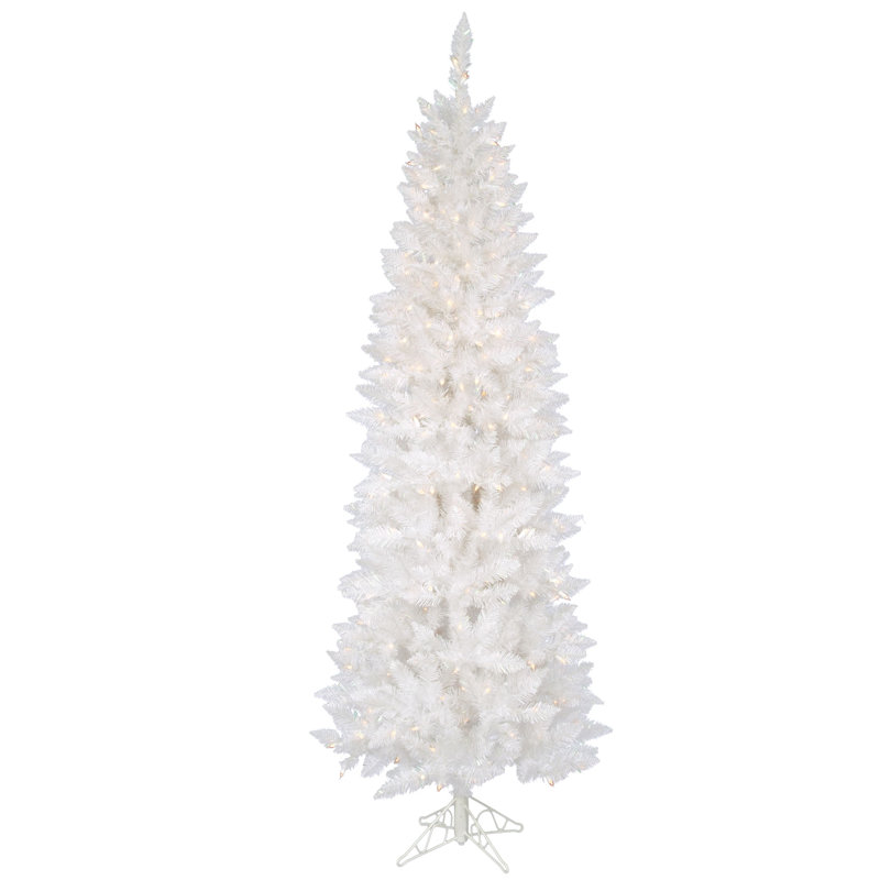 Sparkle White Spruce Pencil Artificial Christmas Tree, ClearDura-Lit® Incandescent, 6.5' H