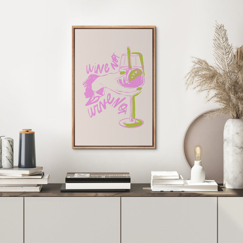«Pink Drink Liquor», art mural de cuisine, impression de charrette sur bois et de vin, art mural, Naturel, H 24 po x l 16 po