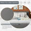 Lit plateforme double en similicuir avec lit tapissier pleine grandeur gris et structure en bois, sans sommier tapissier