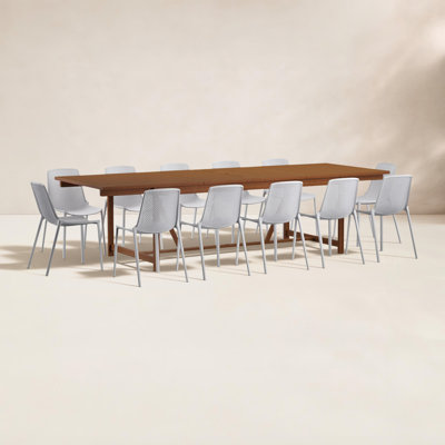 Askey 118" Eucalyptus Patio Dining Set