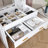 Flip Top Vanity Desk With Led Lighted Mirror & Built-In Outlet - Makeup Vanity Table With 2 Drawers, Open Storage, Hooks For Jewelry (No Stool Included, White)