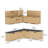 3-Piece L-Shaped Shoe Storage Bench With Toy Storage Box