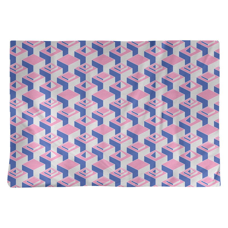 Napperon classique en coton 18 po Skyscraper, Rose/bleu, polyester