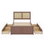 Lit plateforme avec rangement en bois et quatre tiroirs-199523504-199523507
