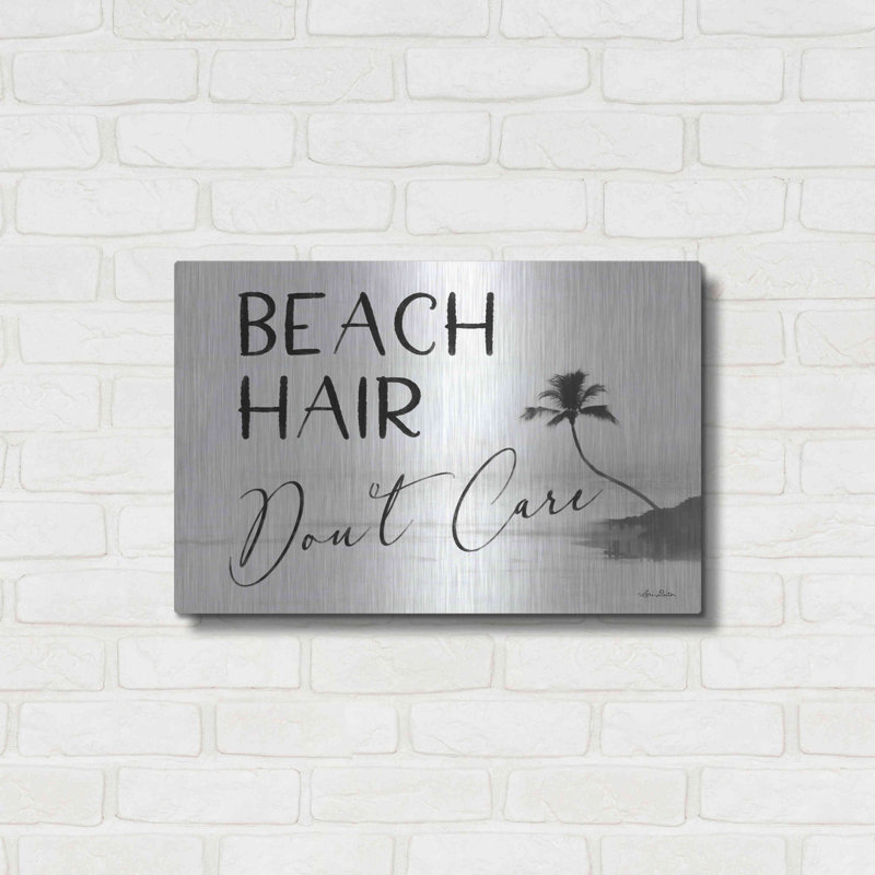 Dovecove «Beach Hair, Don't Care» par Lori Deiter, art mural en métal, H 16 po x l 24 po
