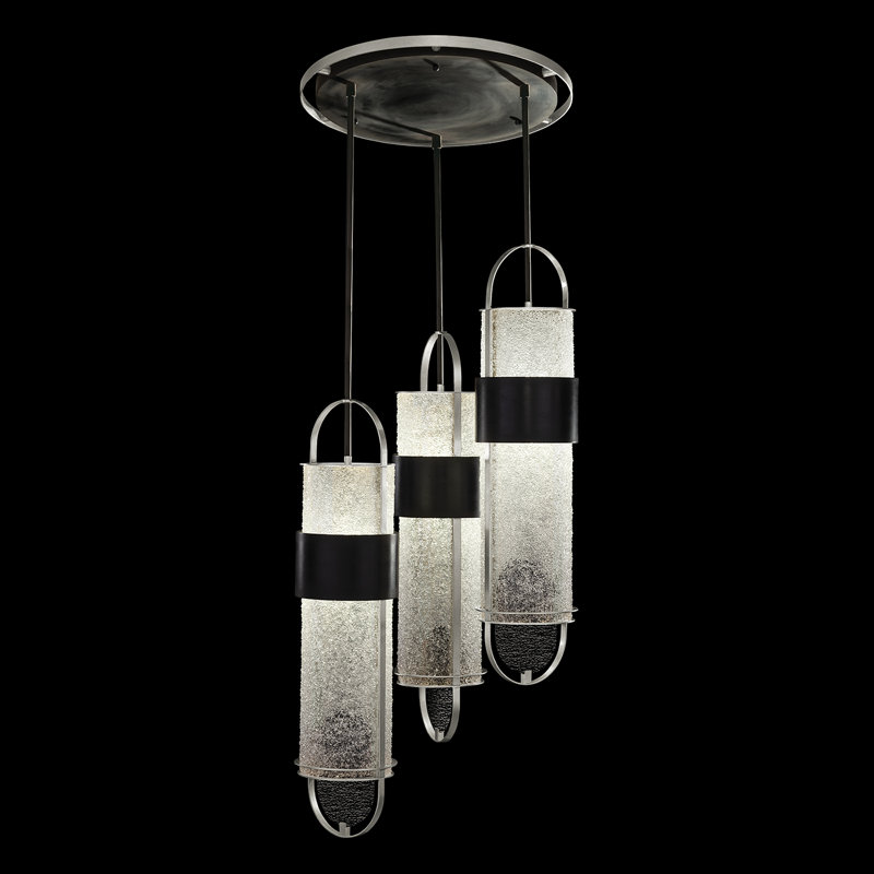 Bond 6 - Light LED Pendant, Black/Silver, Clear
