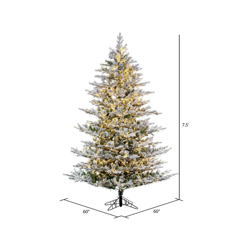 7.5' H Lighted Artificial Pine Christmas Tree
