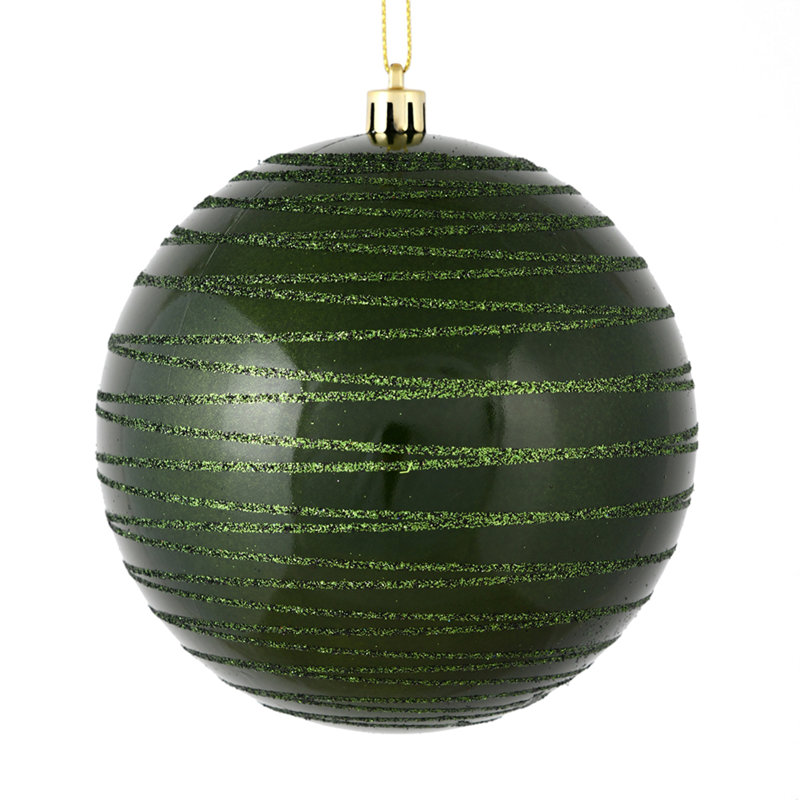 Ornement boule de bonbon, Vert mousse