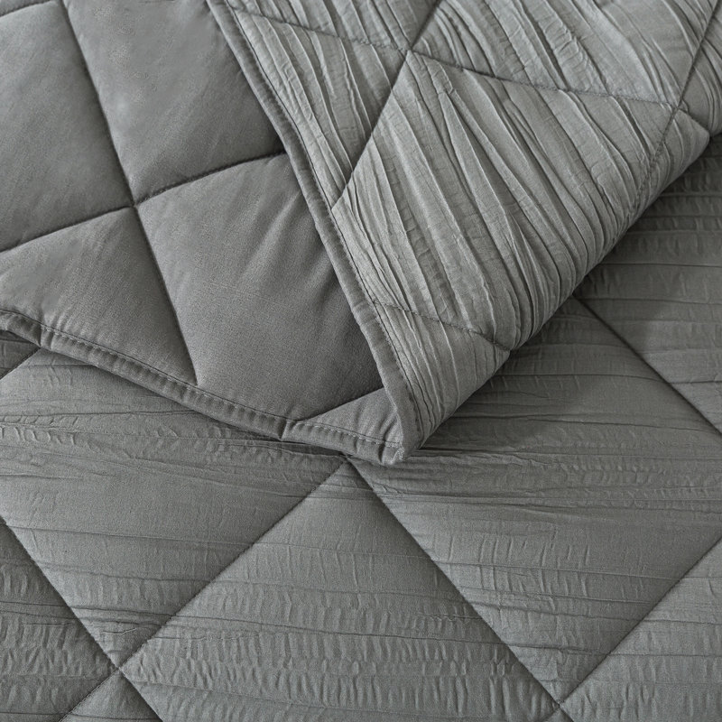 Ensemble d'édredon en microfibre WC01-20211110, Édredon simple, gris