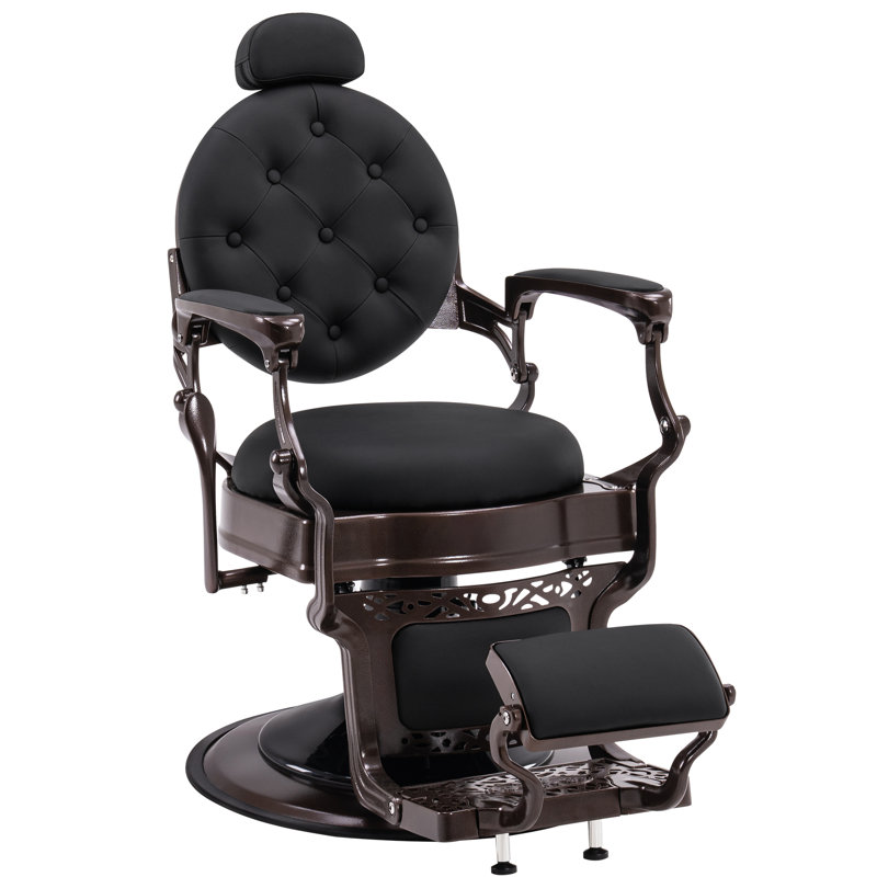 Fauteuil de coiffeur vintage en métal robuste et polyvalent 