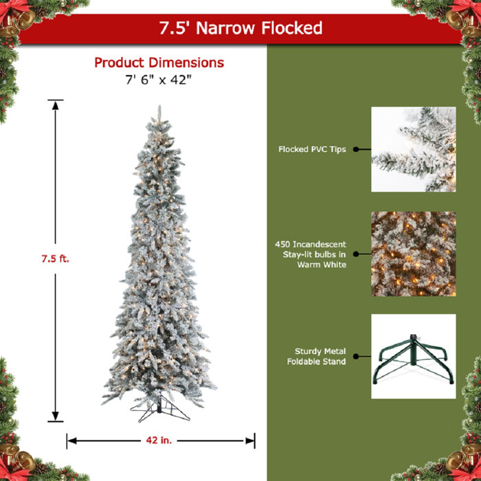 The Holiday Aisle® Lighted Christmas Tree & Reviews | Wayfair