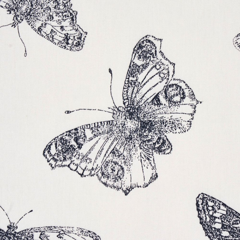 Tissu Burnell Butterfly, Noir