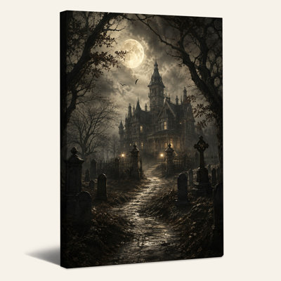 Art mural victorien sur toile Halloween