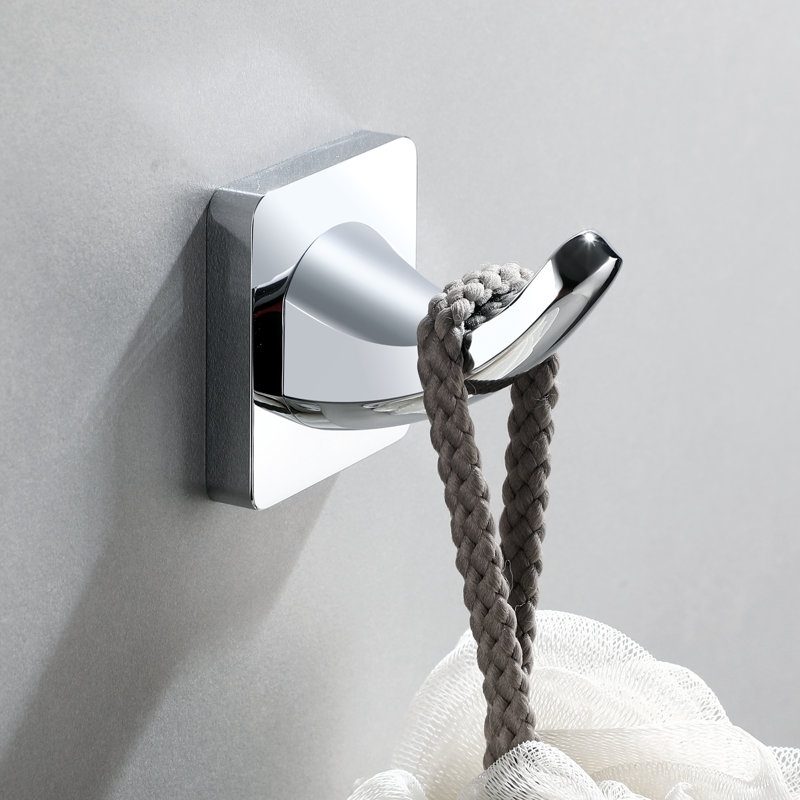 Crochet mural pour peignoir de salle de bain, Chrome poli
