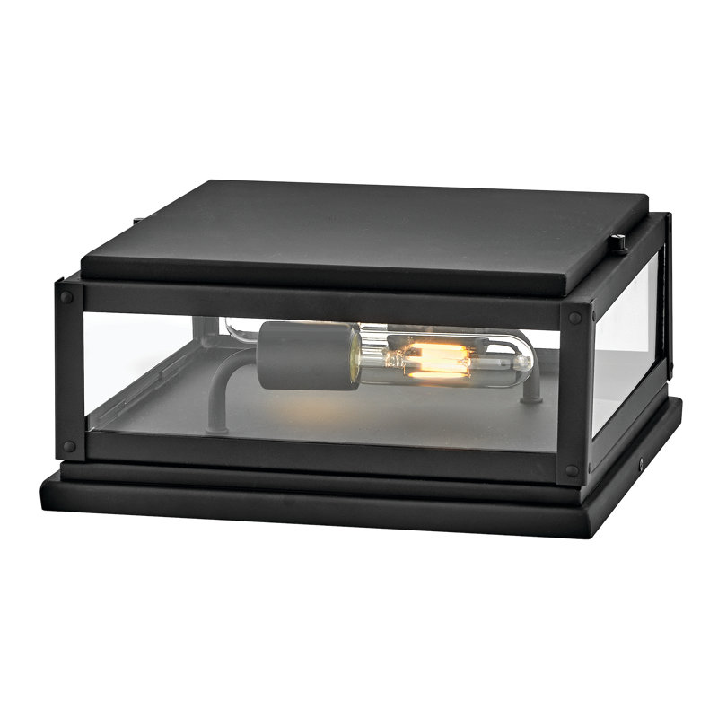Max Pier Mount Outdoor Lantern, Black, Yes