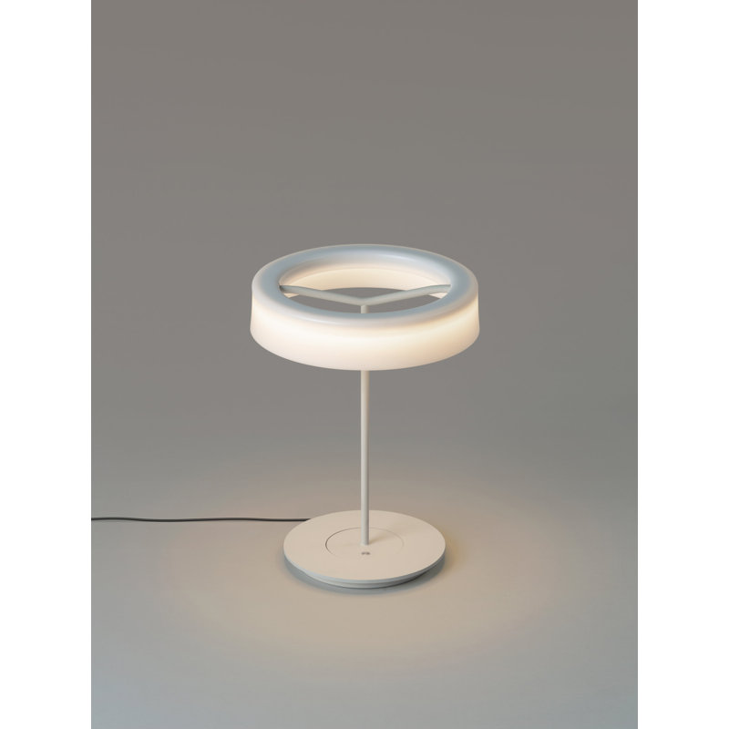 Metal Desk Lamp, White, Translucent