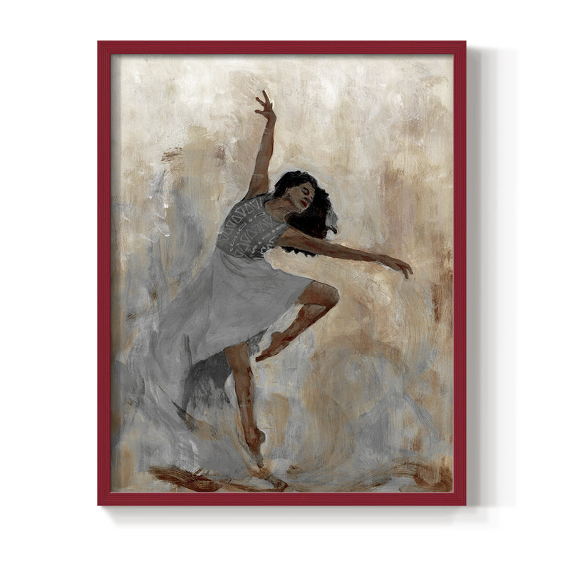 «Beautiful Dancer II», H 21 po x l 17 po, Rouge
