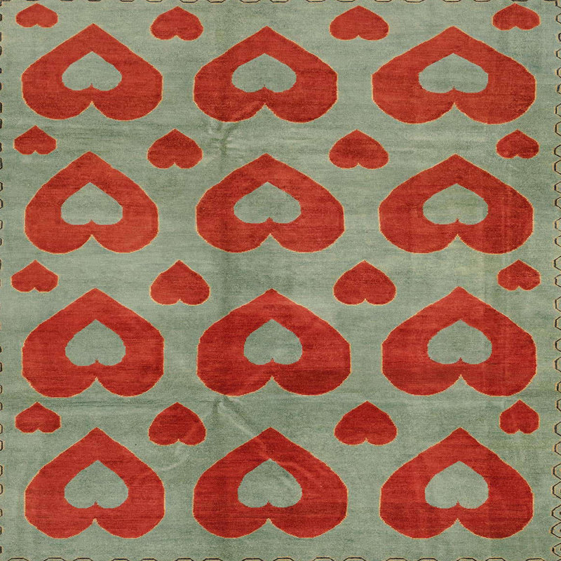 Tapis abstrait moderne 3319ABS3332, Carré 4 pi