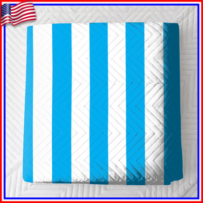 Blue White Stripes Bedding Stripes Bedspread Pattern