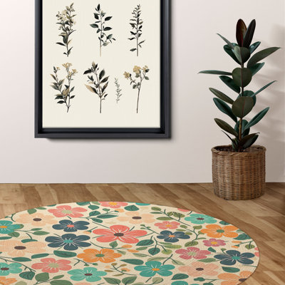 Tapis tressé Floral Field of Spring