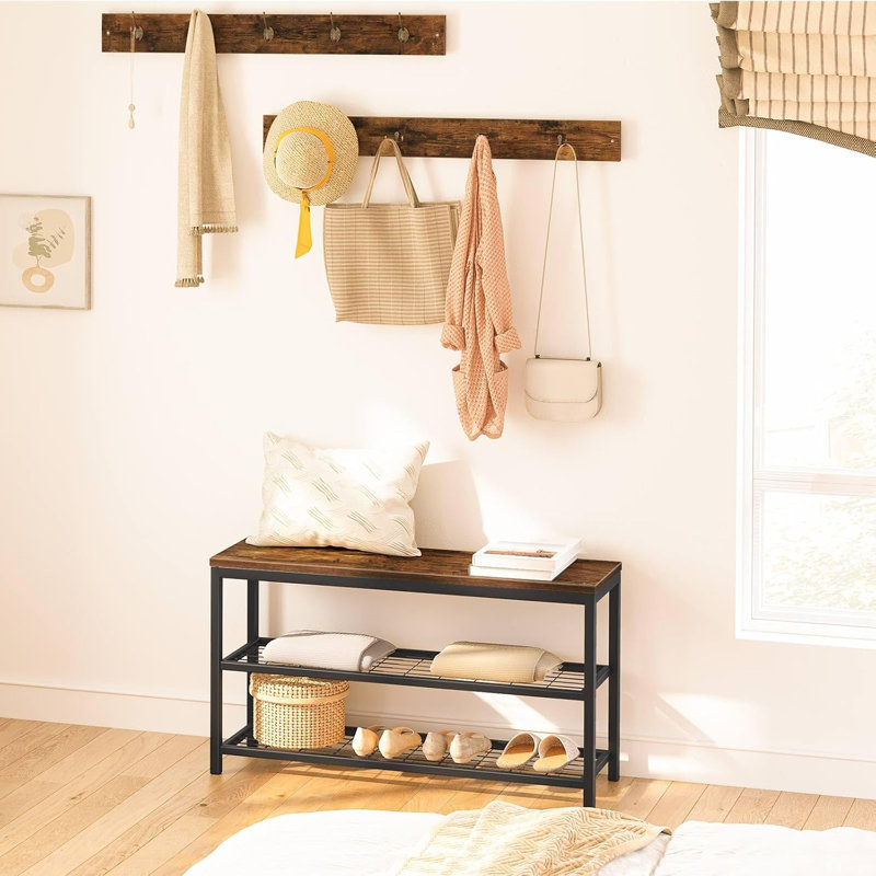 Coat Rack Shoe Bench Set