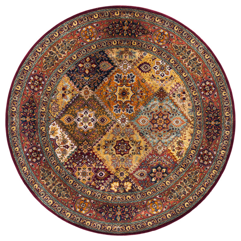 Evie New Zealand Wool Geometric Rug, Round 6'