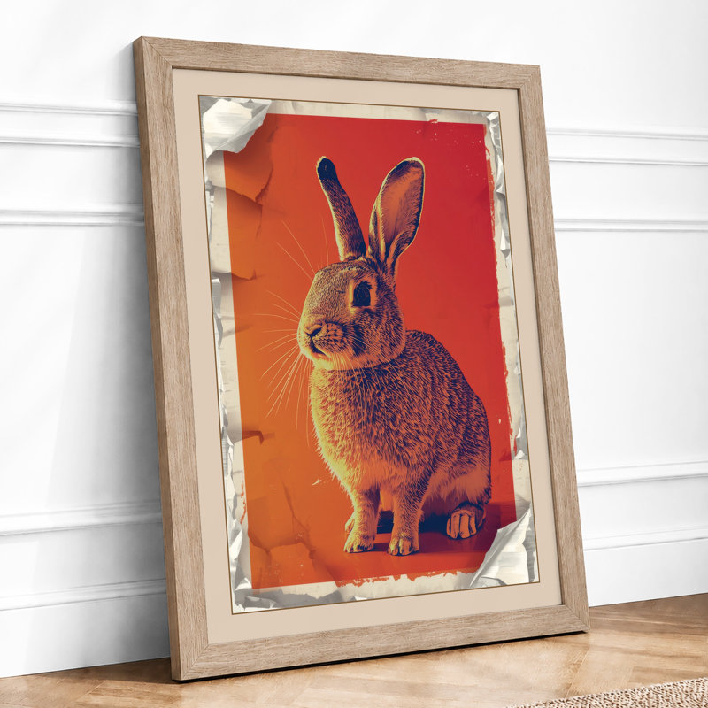 Bold Rabbit Modern - Framed Print, A3 - 42.0 x 29.7 cm, Oak